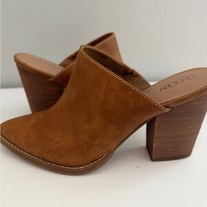 Abound Women's Brown Block Heel Mules